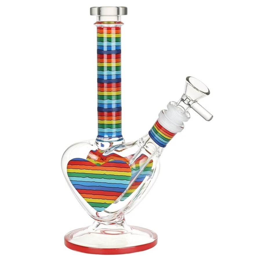 Heart Shaped Rainbow Water Pipe