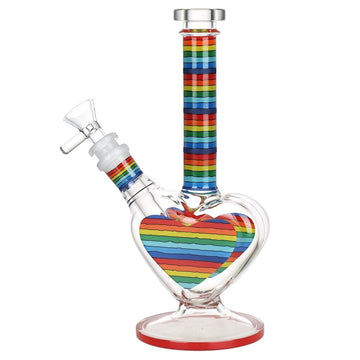 Heart Shaped Rainbow Water Pipe