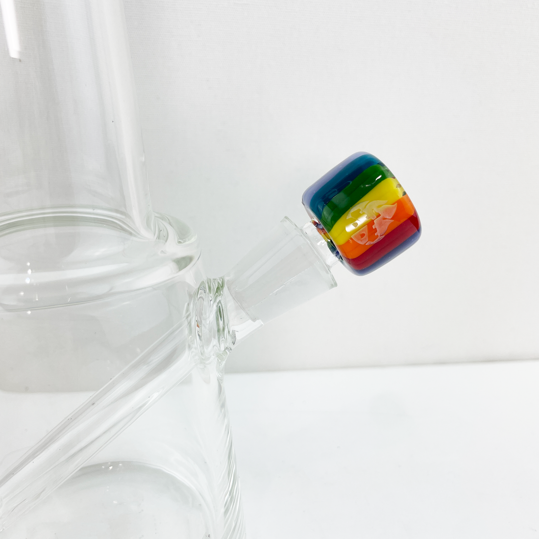 empire glassoworks rainbow striped 14mm male slide bliss shop chicago