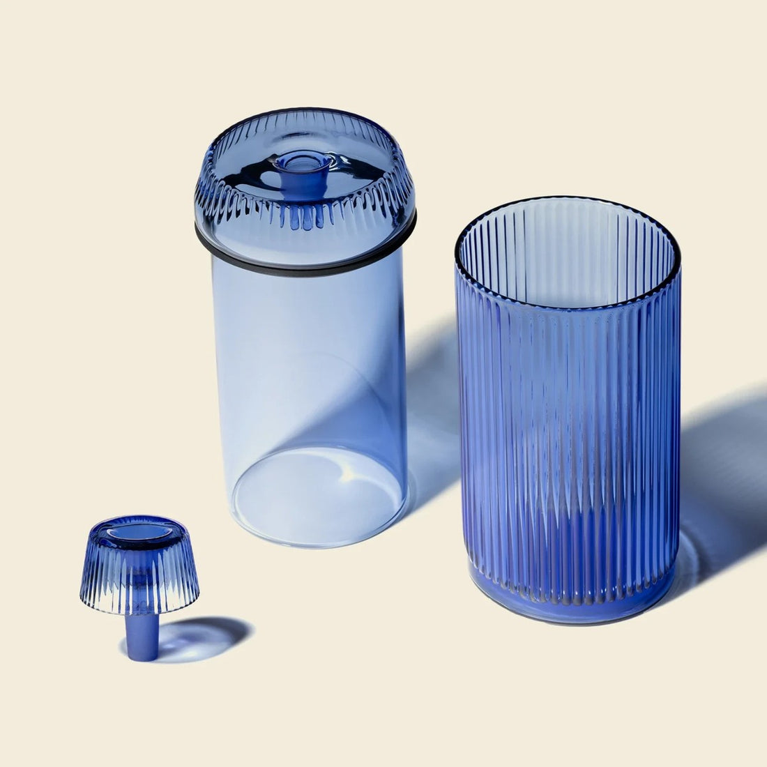 nwtn home 3 piece deco gravity bong in lapis blue bliss shop chicago