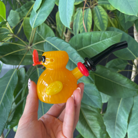 glass yellow duck pipe sherlock style bliss shop chicago