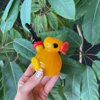 glass yellow duck pipe sherlock style bliss shop chicago