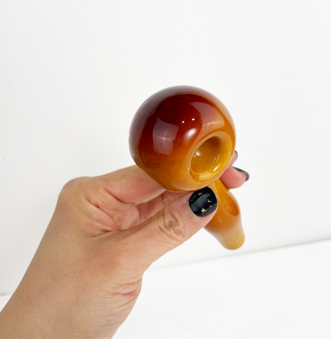 Amber gradient borosilicate hand pipe bliss shop chicago 