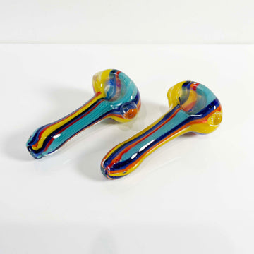 colorful striped glass spoon pipe bliss shop chicago